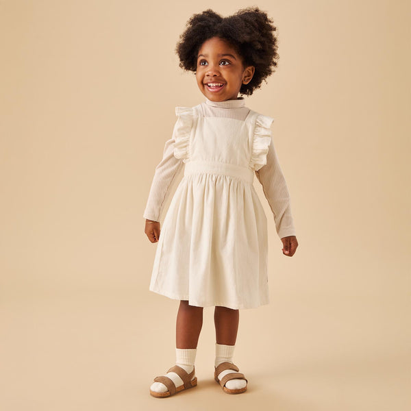 MORI Corduroy Frilled Pinafore Dress Size 3
