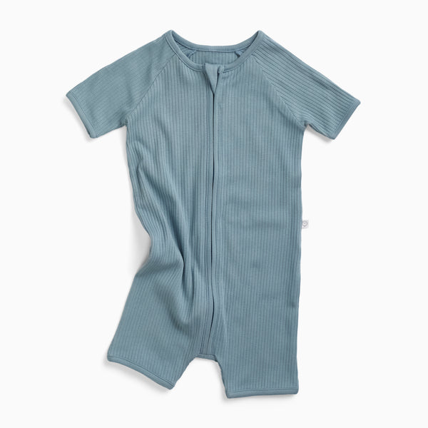 Ribbed Summer Zip Romper | Organic Baby Clothes | MORI US