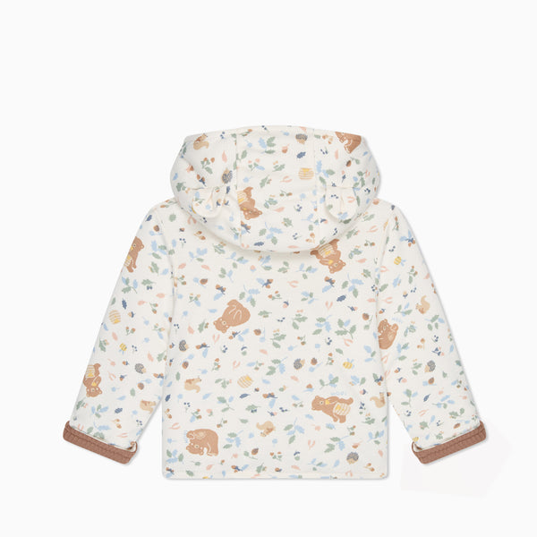 Bear Print Reversible Hooded Jacket | Organic Baby Outfits | MORI US