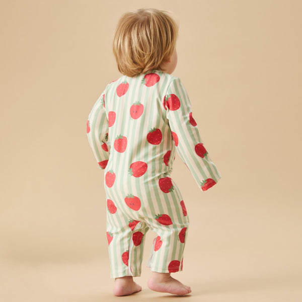 Strawberry One-Piece Rashguard | Baby Swimwear | MORI US