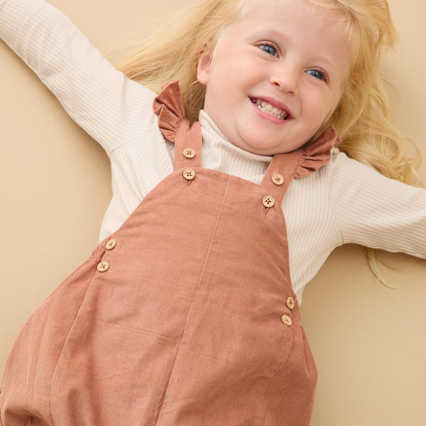 FLOSSY EMBROIDERED CORD OVERALLS 3-5 YRS