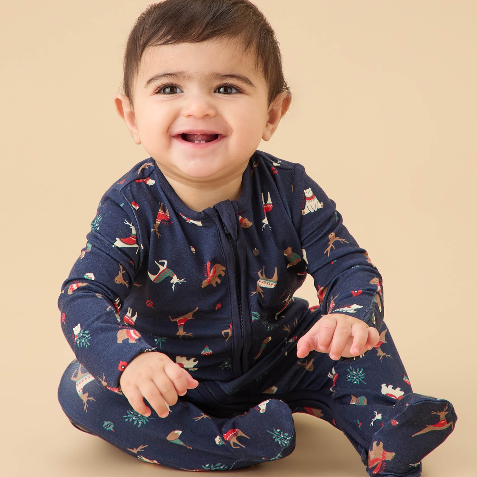 Winter Wonderland Clever Zip Baby Pajamas