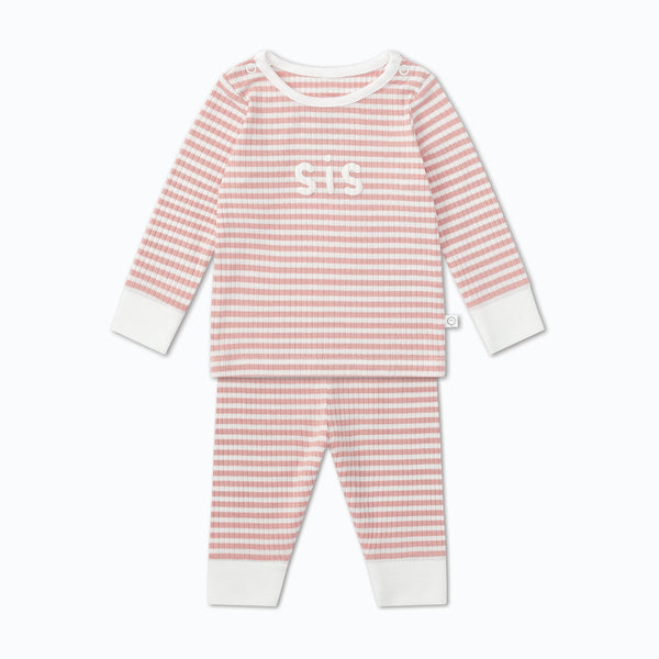 Pink and sales white stripe pyjamas