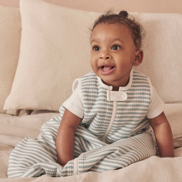 Blue Stripe Cotton Sleep Sack main image 0