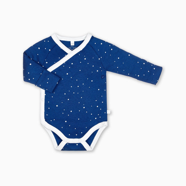 Night Sky Kimono Baby Bodysuit Organic Cotton Baby Bodysuit MORI