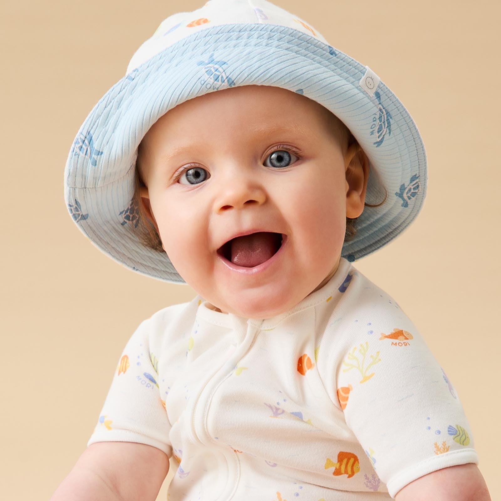 summer infant hat Little Fish Reversible Sun Hat