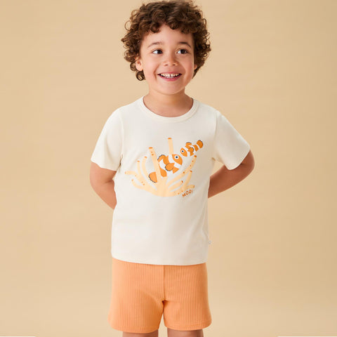 Tropical Ribbed Tee & Shorts | MORI US