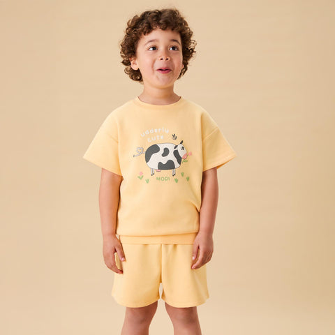 Tropical Ribbed Tee & Shorts | MORI US