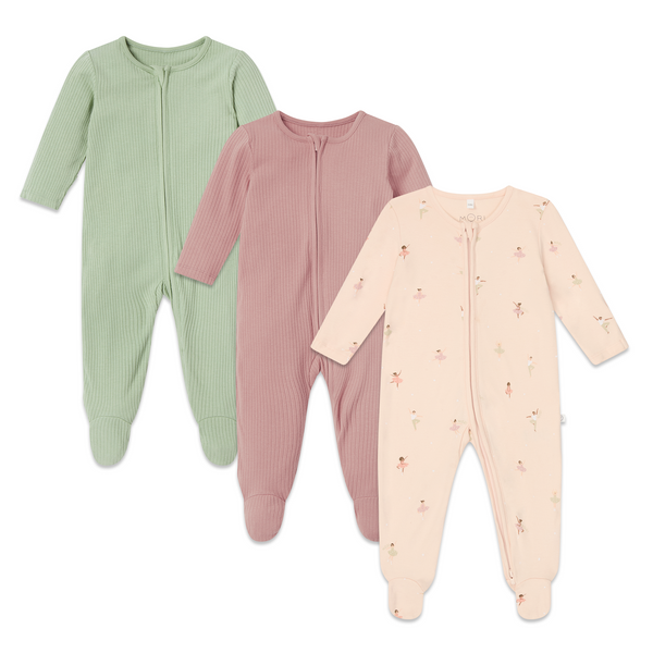 Wonder Nation Zip Up Infant Pajamas Wonder Nation Zip Front Footed