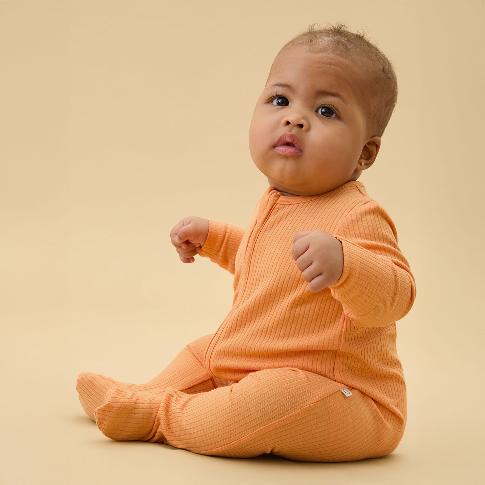 Ribbed Zip Baby Pajamas | Baby Footed Pajamas | MORI US