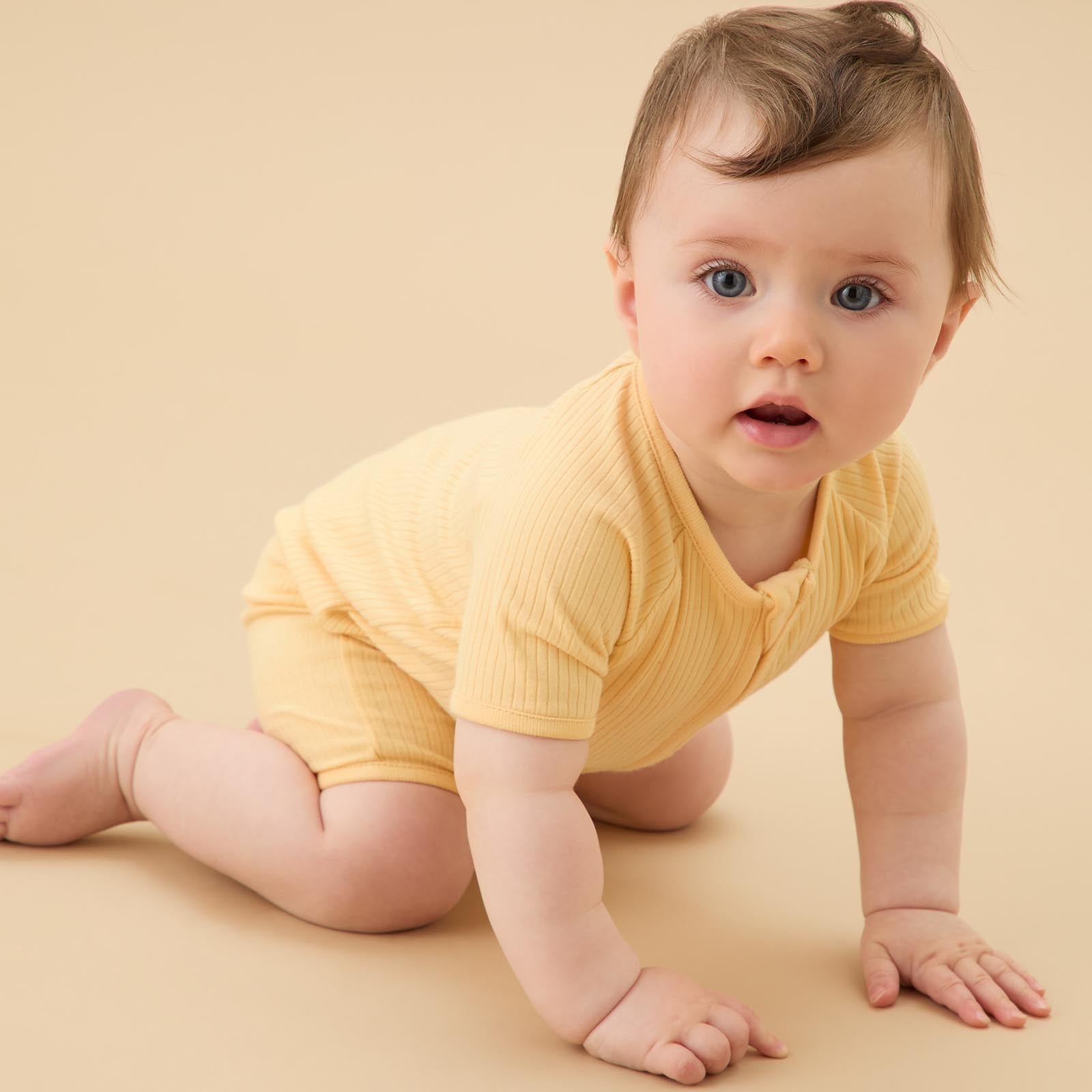 Ribbed Summer Zip Romper | Organic Baby Clothes | MORI US