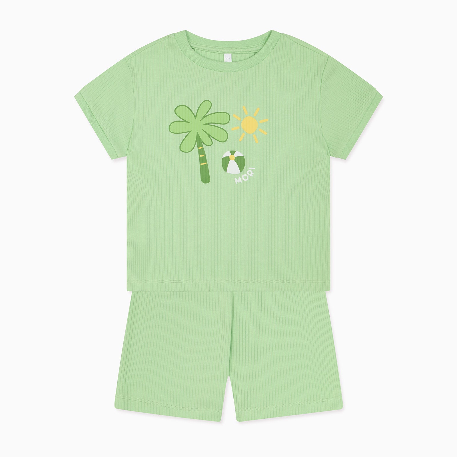 Tropical Ribbed Tee & Shorts | MORI US