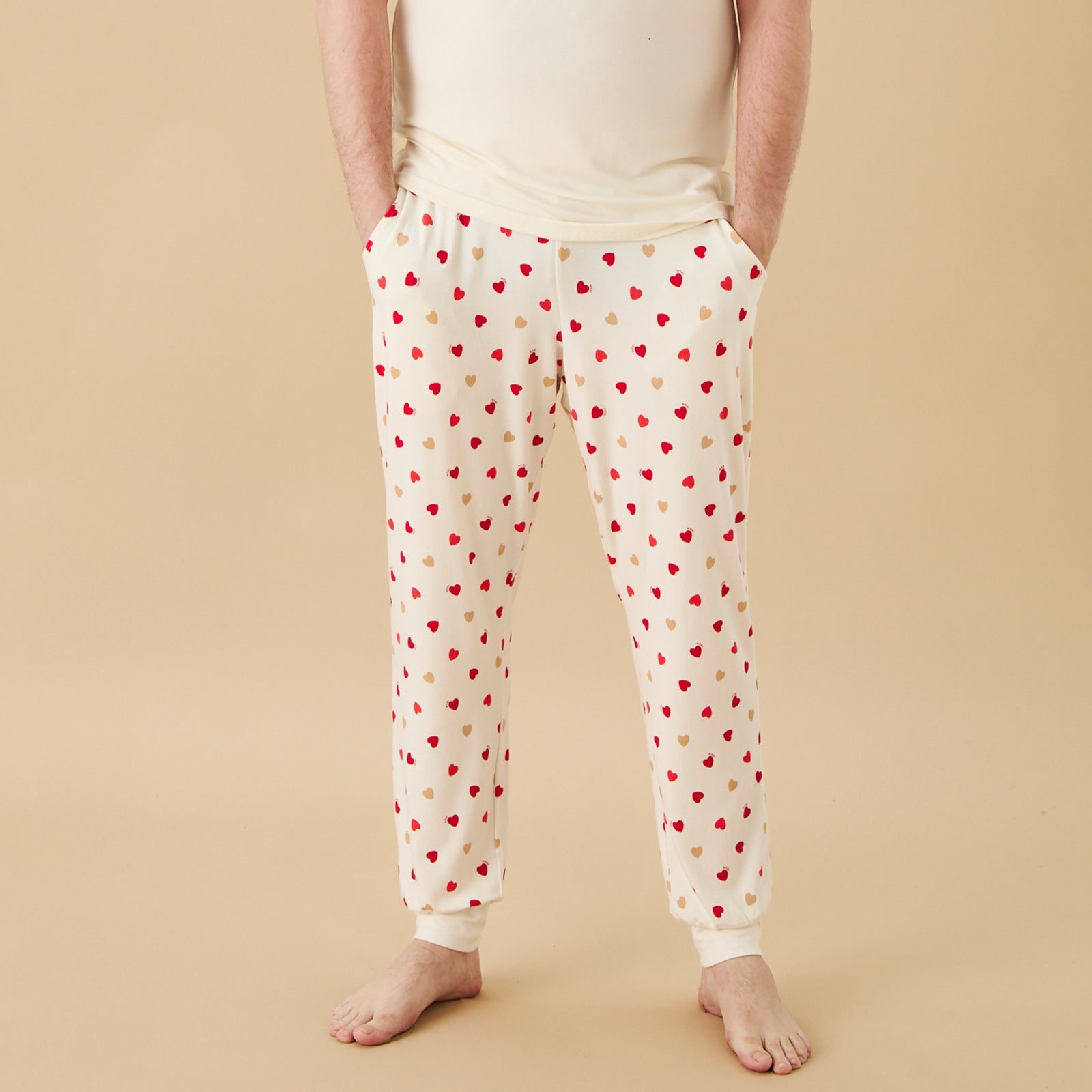 Men's Love Hearts Pajama Bottoms