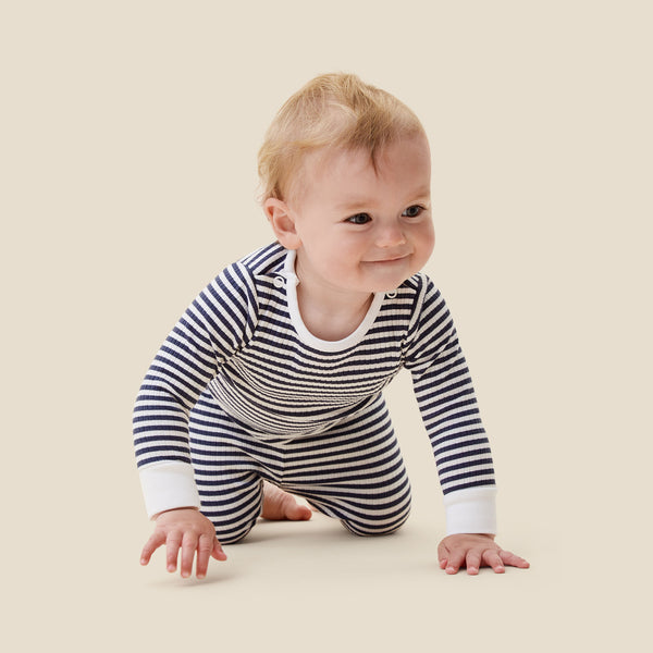 For Otto: Navy Stripe Ribbed Pajama Set (3-4Y)