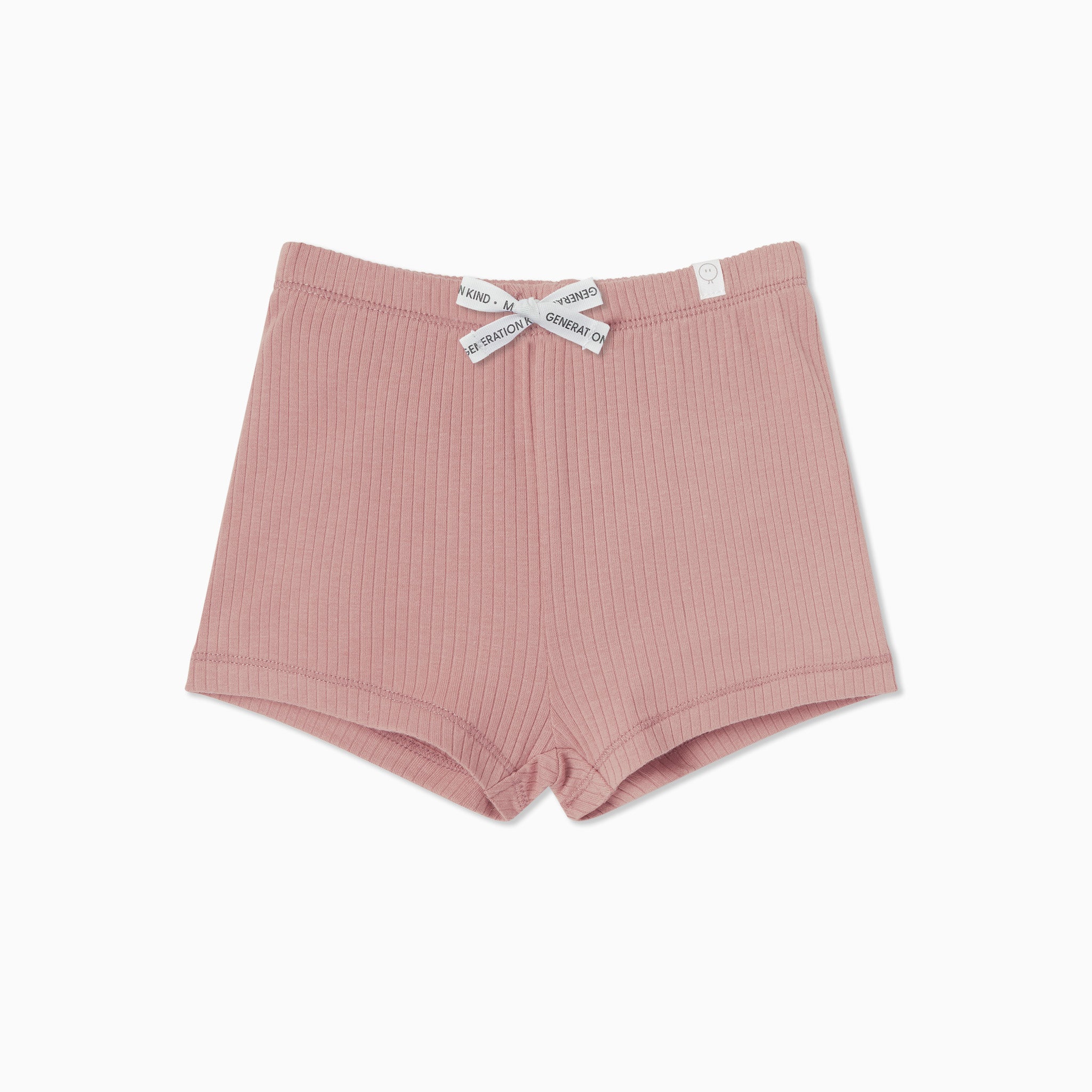 パンツ [ Mardi Merceredi ] KNIT SHORTS ROSE Ribbed_Shorts_cherry_Front.jpg