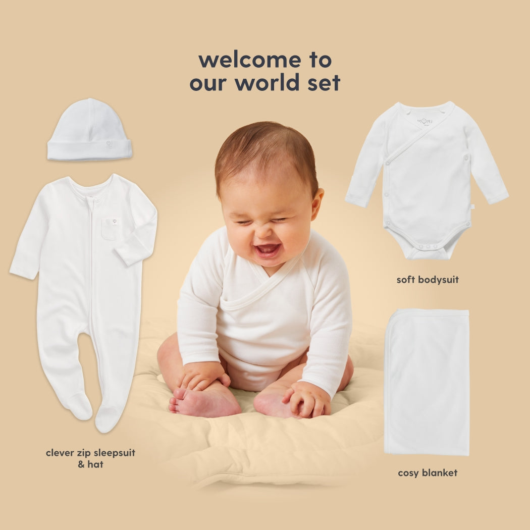Welcome to our World Set | Newborn Baby Gift Set from MORI US