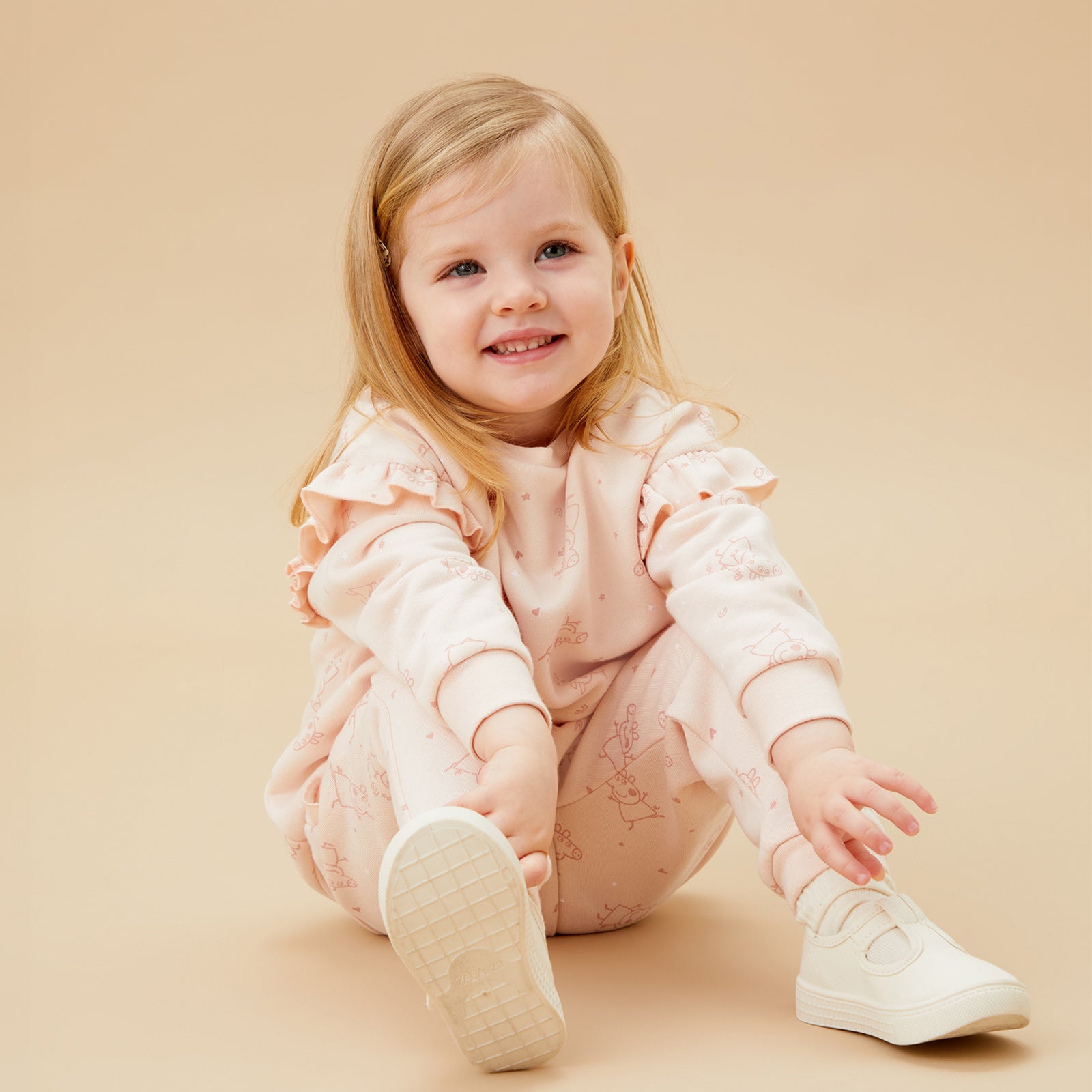 Peppa Pig Frilled Sweater & Joggers Outfit | Organic Baby Outfits