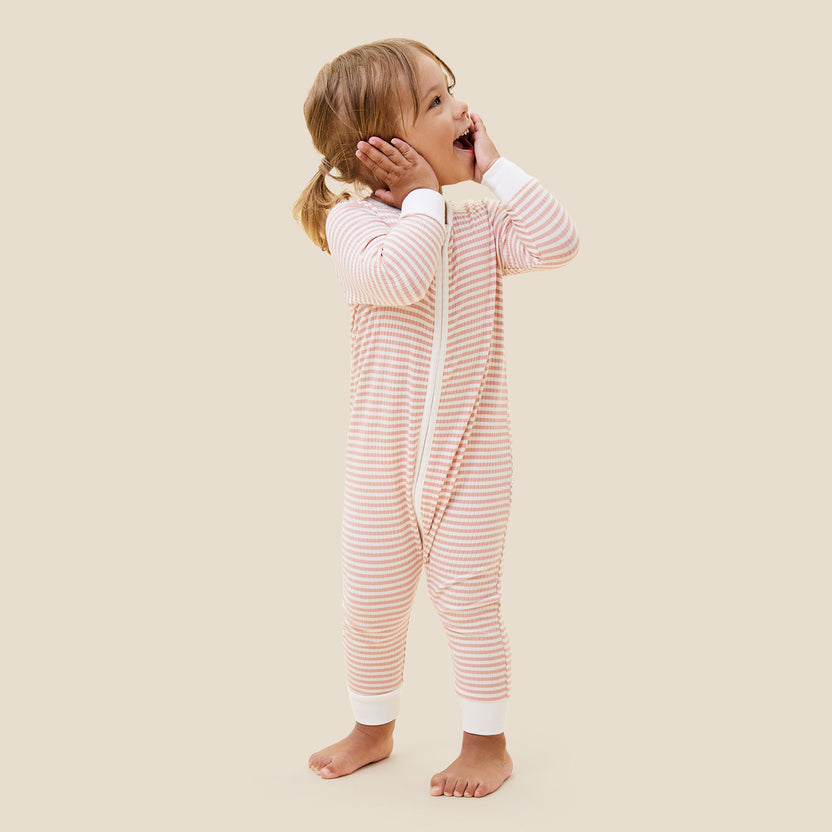 BABY HANDWOVEN COTTON PYJAMAS - INDIGO BLUE STRIPE