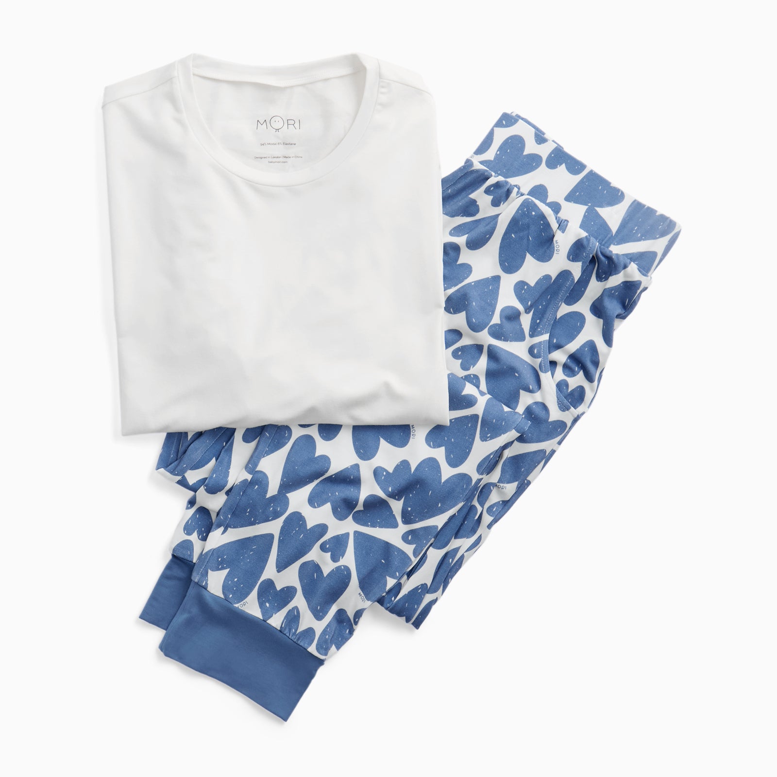 Men's Blue Hearts Pajama Set