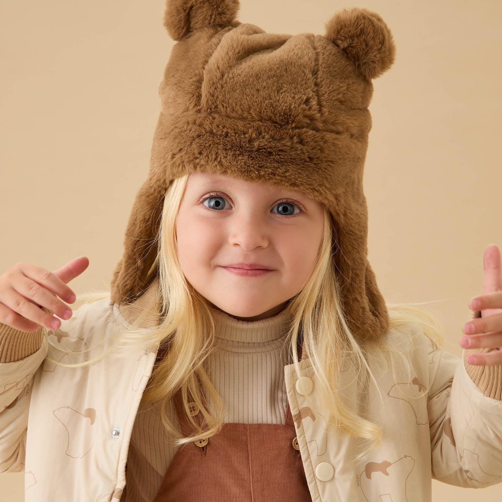Shop Bear Faux Fur Baby Hat with Ears | MORI US