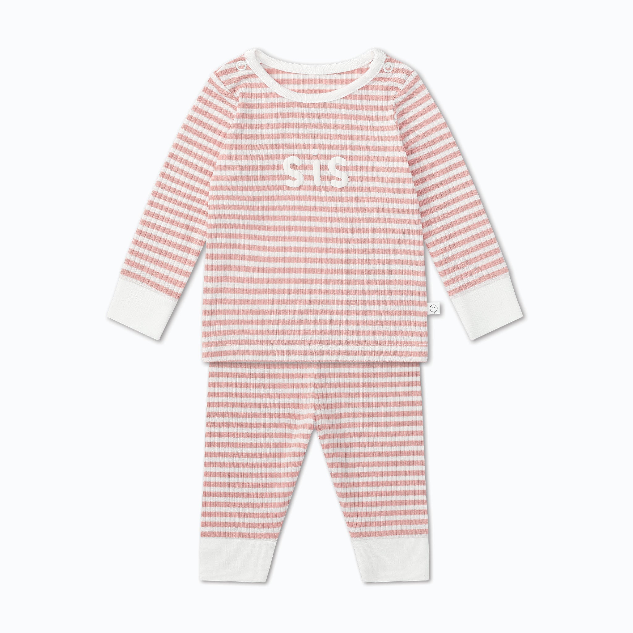 Pink Stripe Sis Ribbed Pajama Set Sibling Pyjamas MORI US