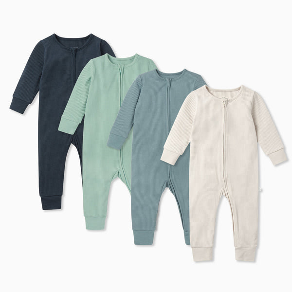 Ribbed Zip Romper 4 Pack | MORI US